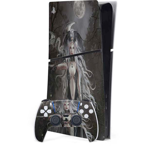 Gothic Princess with Silver Dragon by Nene Thomas PlayStation PS5 Skins